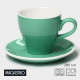 Кофейная пара Magistro Coffee time, 2 предмета: чашка 280 мл, блюдце d=15.5 см, фарфор, бирюзовая
