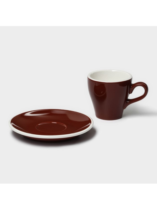 Кофейная пара Magistro Coffee time, 2 предмета: чашка 180 мл, блюдце d=14.5 см, фарфор, коричневый