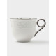Чайная пара WY Floral Laceware, 2 предмета: чашка 300 мл, блюдце d=15 см, фарфор, белая, серая