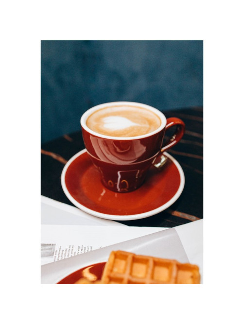 Кофейная пара Magistro Coffee time, 2 предмета: чашка 180 мл, блюдце d=14.5 см, фарфор, коричневый