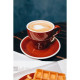 Кофейная пара Magistro Coffee time, 2 предмета: чашка 180 мл, блюдце d=14.5 см, фарфор, коричневый