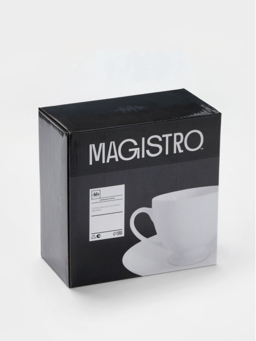 Кофейная пара Magisto English tea party, 170 мл, фарфор, белая