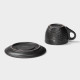 Кофейная пара Magistro Black style, 2 предмета: чашка 100 мл, блюдце d=12 см, фарфор, чёрная