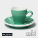 Кофейная пара Magistro Coffee time, 2 предмета: чашка 80 мл, блюдце d=12.5 см, фарфор, бирюзовая