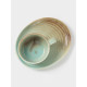 Чайная пара Magistro Sand Ripples, 2 предмета: чашка 300 мл, блюдце 19.8×15.8 см, фарфор, голубая