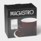 Кофейная пара Magistro Coffee time, 2 предмета: чашка 280 мл, блюдце d=15.5 см, фарфор, коричневая