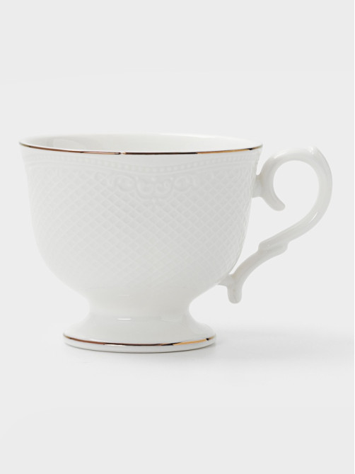 Чайная пара WY Empire, чашка 250 мл, блюдце d=10.4 см, фарфор, белая