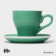 Кофейная пара Magistro Coffee time, 2 предмета: чашка 280 мл, блюдце d=15.5 см, фарфор, бирюзовая