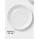 Чайный сервиз Magistro Basic bistro, 2 персоны, 4 предмета: 2 чашки 200 мл, 2 блюдца d=15 см, фарфор, белый