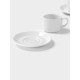 Чайный сервиз Magistro Basic bistro, 2 персоны, 4 предмета: 2 чашки 200 мл, 2 блюдца d=15 см, фарфор, белый