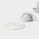 Чайный сервиз Magistro Real Marble, 2 персоны, 4 предмета: 2 чашки 120 мл, 2 блюдца d=12.5 см, фарфор, белый, серый