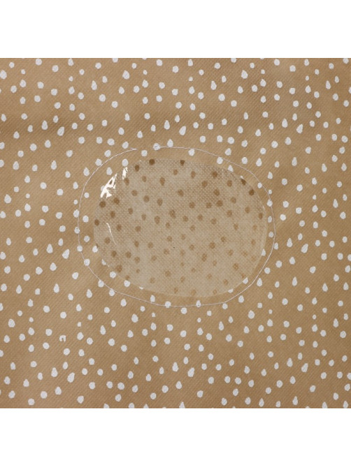 Чехол для одежды Доляна Points, ПВХ окно, 60×120 см, бежевый