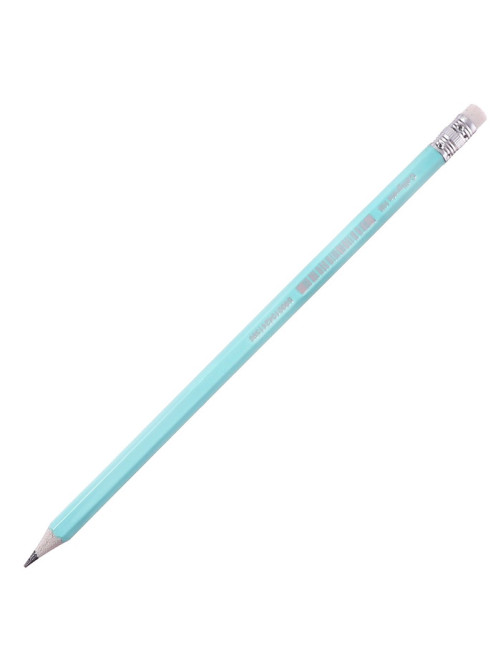 Набор карандашей чернографитных Calligrata. Pastel, 12 штук, HB, с ластиком, шестигранный, пластиковый, МИКС