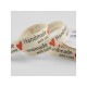 Лента хлопковая «Handmade with love», 15 мм, 23 м ± 1 м, бежевая