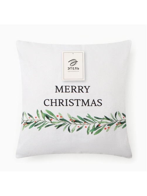 Наволочка декоративная новогодняя «Этель. Merry Christmas», 40×40 (±4) см, 100% хлопок
