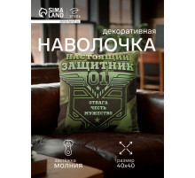 Наволочка декоративная «Этель. Настоящий защитник», 40×40 см