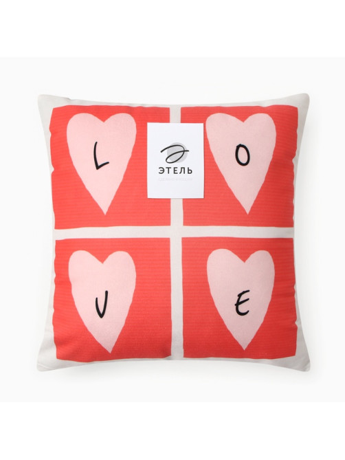 Подушка декоративная «Этель» Love, 40×40 см, велюр