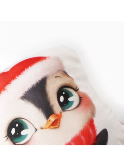 Подушка декоративная новогодняя «Этель. Happy penguin», 30×35 см, велюр