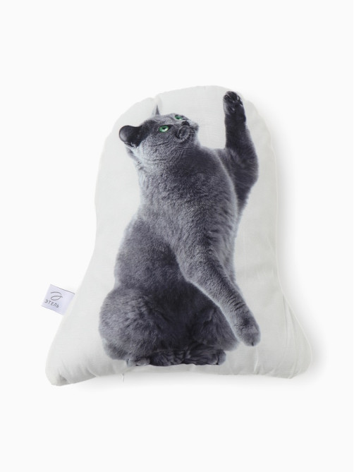 Подушка декоративная «Этель» Playful cat, 40×33 см, велюр