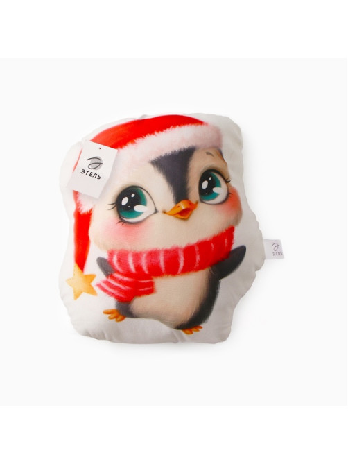 Подушка декоративная новогодняя «Этель. Happy penguin», 30×35 см, велюр