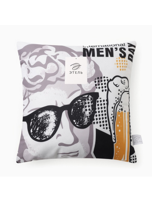 Подушка декоративная «Этель» Men's day, 40×40 см, велюр
