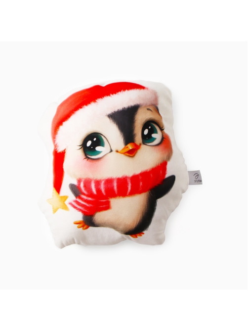 Подушка декоративная новогодняя «Этель. Happy penguin», 30×35 см, велюр
