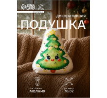 Подушка декоративная новогодняя «Этель. Милая ёлочка», 32×38 см, велюр