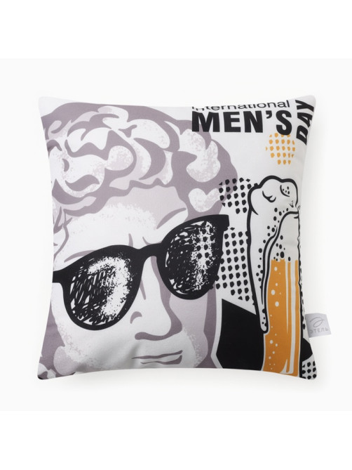 Подушка декоративная «Этель» Men's day, 40×40 см, велюр