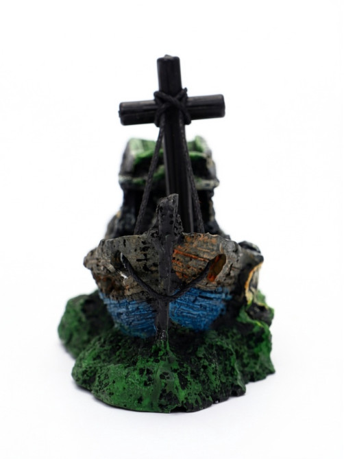 Декор для аквариума «Корабль с мачтой», 12×5.5×9.5 см