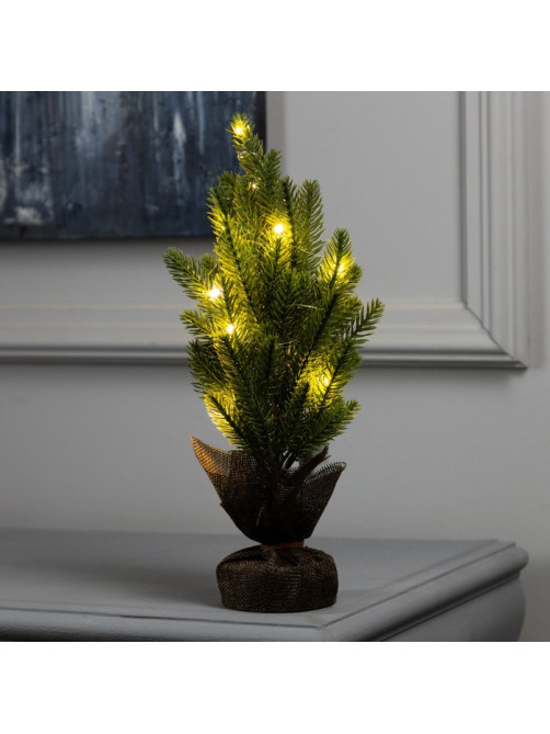 Фигура светодиодная «Сосна» 32×15×15 см, 10 LED, от батареек AG13×3, свечение тёплое белое