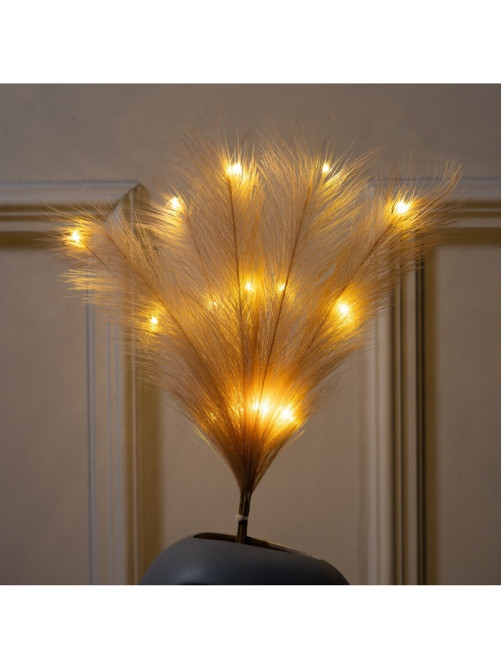 Ветка светодиодная бежевая, 56 см, 15 LED, батарейки ААх2 (не в комплекте), свечение теплое белое