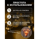 Ветка светодиодная пыльная роза, 56 см, 15 LED, от батареек AAх2, свечение тёплое белое