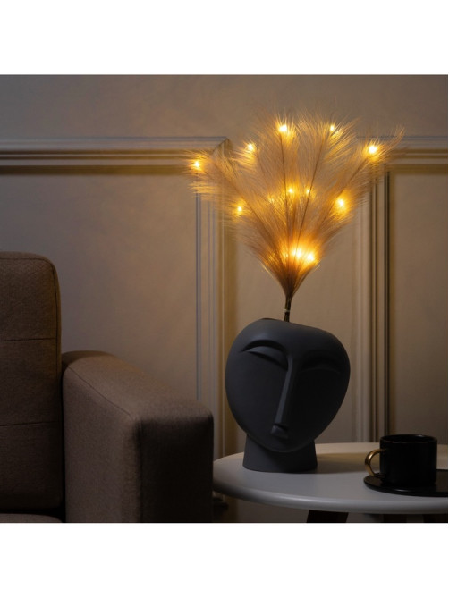 Ветка светодиодная бежевая, 56 см, 15 LED, батарейки ААх2 (не в комплекте), свечение теплое белое