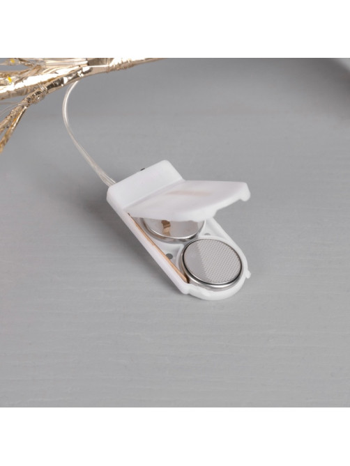 Фигура светодиодная «Застывшие кристаллы» 55×30×3 см, 20 LED, от батареек CR2032×2, свечение тёплое белое