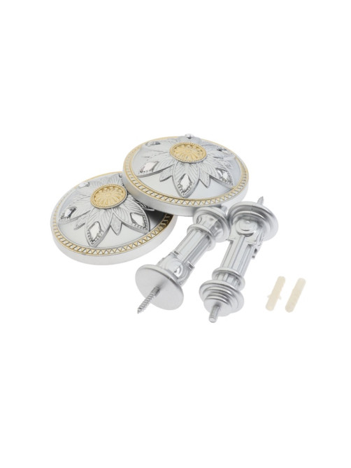 Держатель для штор CAPPIO KS032, d=98 мм, цвет серебро с золотом, 2 шт.