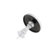 Держатель для штор CAPPIO KS033, d=98 мм, цвет серебро с золотом, 2 шт.