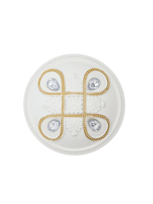 Держатель для штор CAPPIO KS033, d=98 мм, белый с золотом, 2 шт.