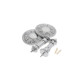 Держатель для штор CAPPIO KS031, d=95 мм, цвет серебро, 2 шт.
