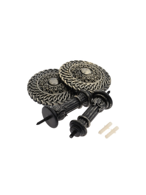 Держатель для штор CAPPIO KS030, d=95 мм, цвет черное золото, 2 шт.