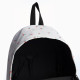 Рюкзак школьный текстильный «Цветы», 42×14×28 см, белый