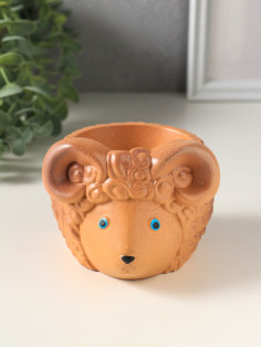 Подставка для мелочей «Баран», 10.5×9.5 см, коричневая