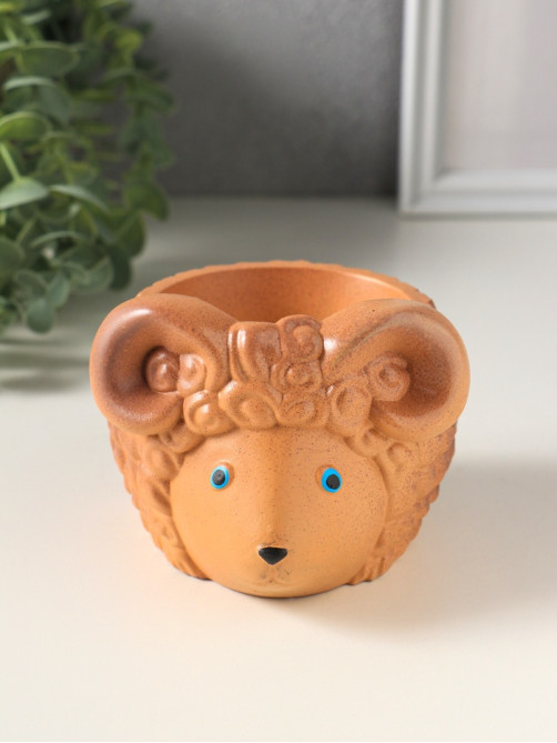 Подставка для мелочей «Баран», 10.5×9.5 см, коричневая