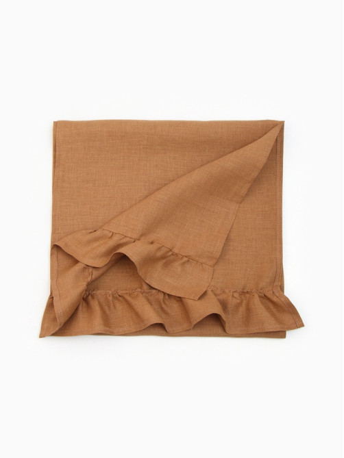 Дорожка на стол «Этель» Ivory, 40×150 см, 100% лён, 170 г/м², коричневая