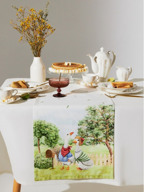 Дорожка на стол «Этель» Family picnic, 40×146 см, 100% хлопок, саржа 190 г/м²