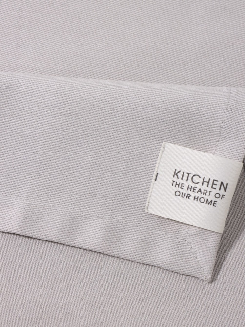 Дорожка на стол «Этель» Kitchen 40×146 см, 100% хлопок, саржа 250 г/м², светло-серая