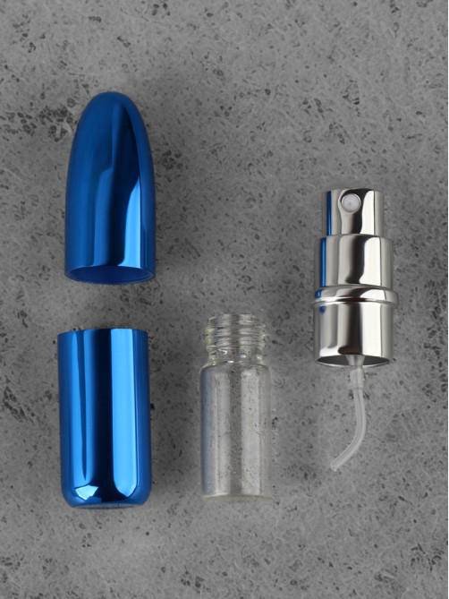 Флакон для парфюма «Пуля», с распылителем, 3 мл, синий