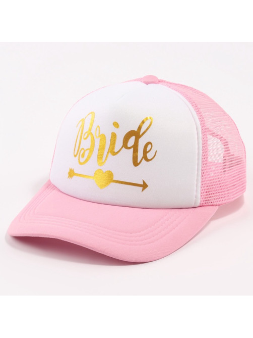Кепка для девичника Bride, розовая