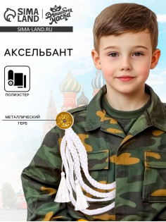 Аксельбант карнавальный «Солдат на параде», белый