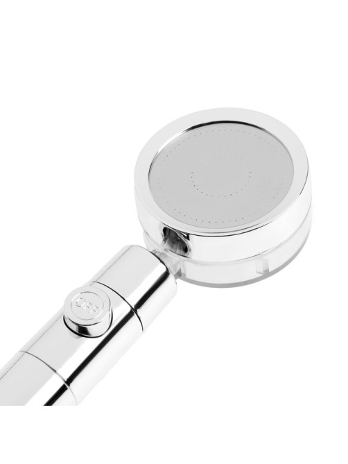 Лейка для душа ZEIN Z3544, d=80 мм, микроскопические точки, кнопка стоп, съёмный верх, хром