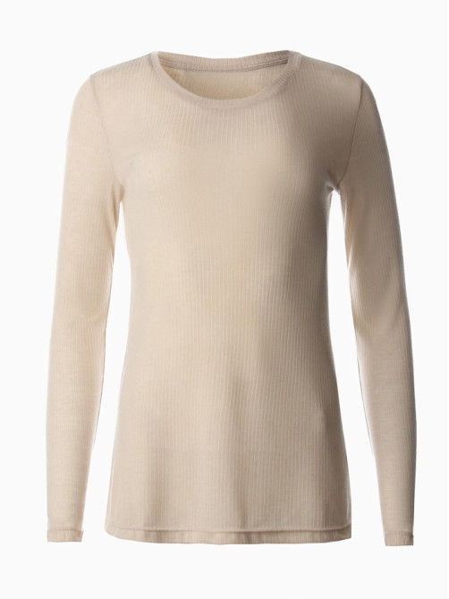 Лонгслив женский KAFTAN: Basic line, бежевый, размер 48-50